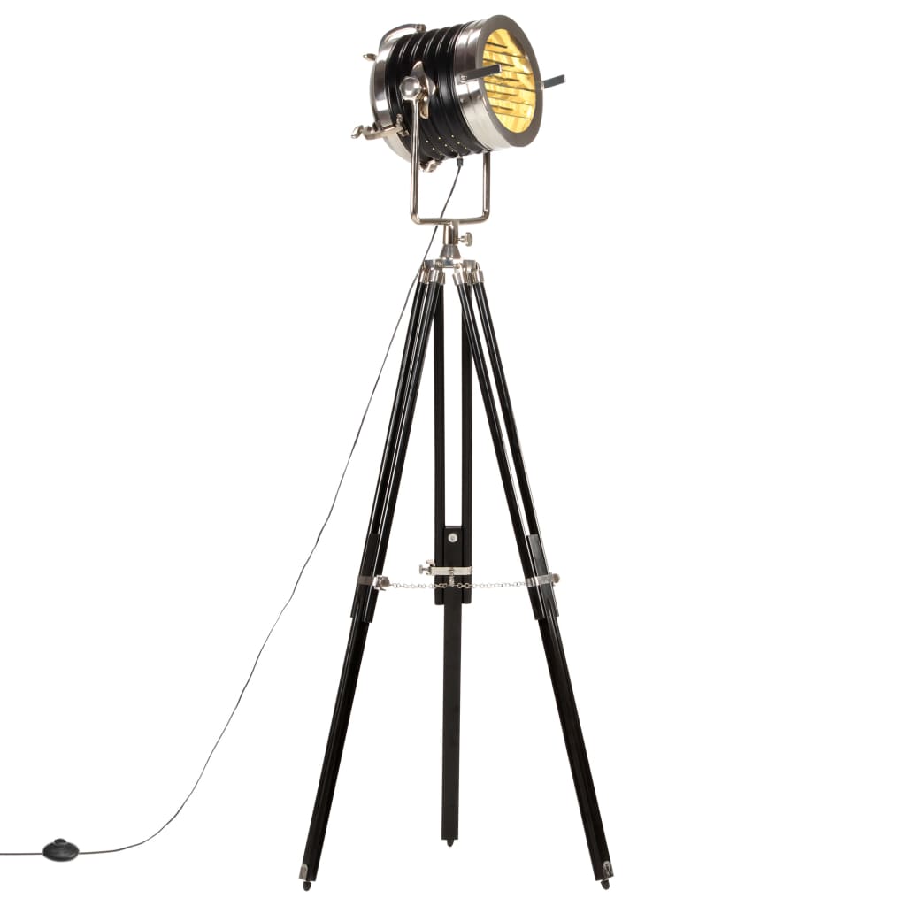 gulvlampe med trefod 171 cm massivt mangotræ