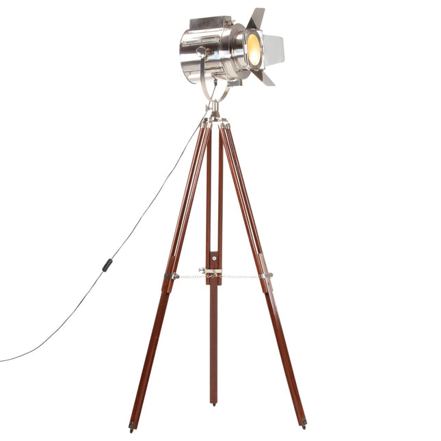 gulvlampe med trefod 180 cm massivt mangotræ