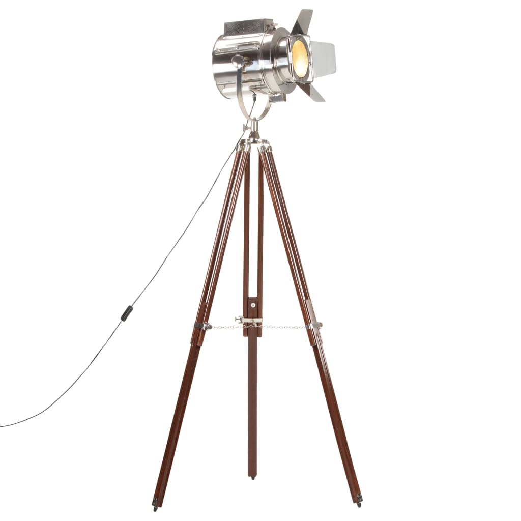 Gulvlampe Med Trefod 180 Cm Massivt Mangotræ - Vidaxl