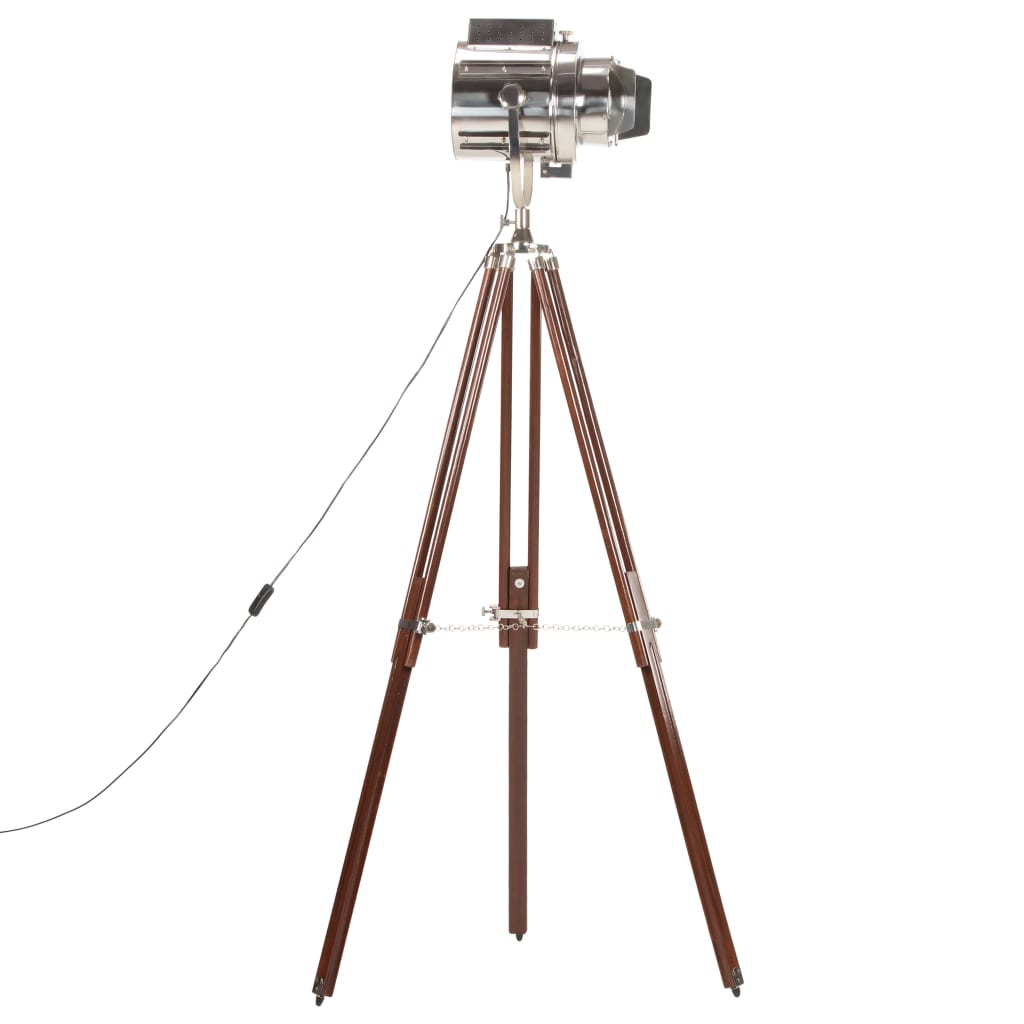 gulvlampe med trefod 180 cm massivt mangotræ