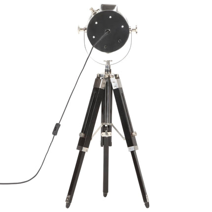 gulvlampe med trefod 69 cm massivt mangotræ sort