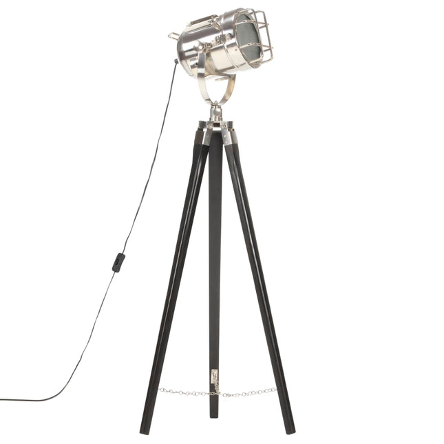 gulvlampe med trefod 97 cm massivt mangotræ sort