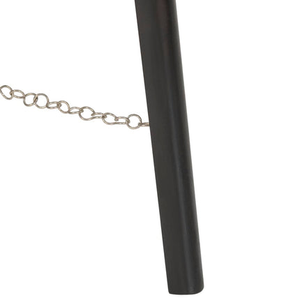 gulvlampe med trefod 97 cm massivt mangotræ sort