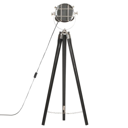gulvlampe med trefod 97 cm massivt mangotræ sort