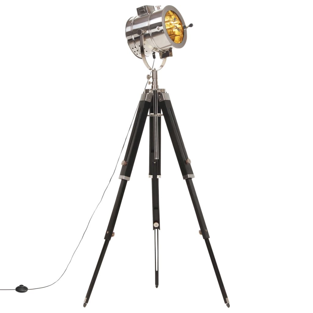 gulvlampe med trefod 165 cm massivt mangotræ