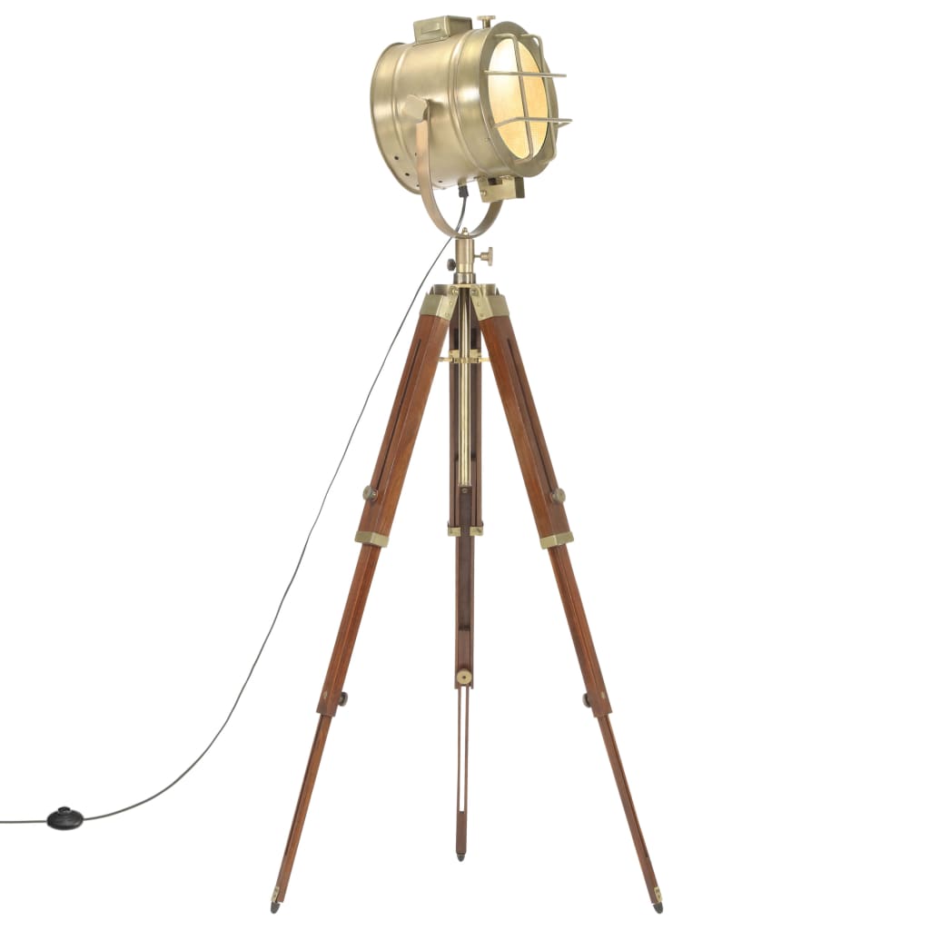 gulvlampe med trefod 165 cm massivt mangotræ