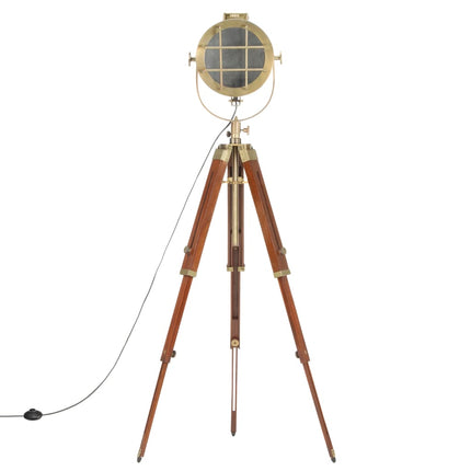 gulvlampe med trefod 165 cm massivt mangotræ