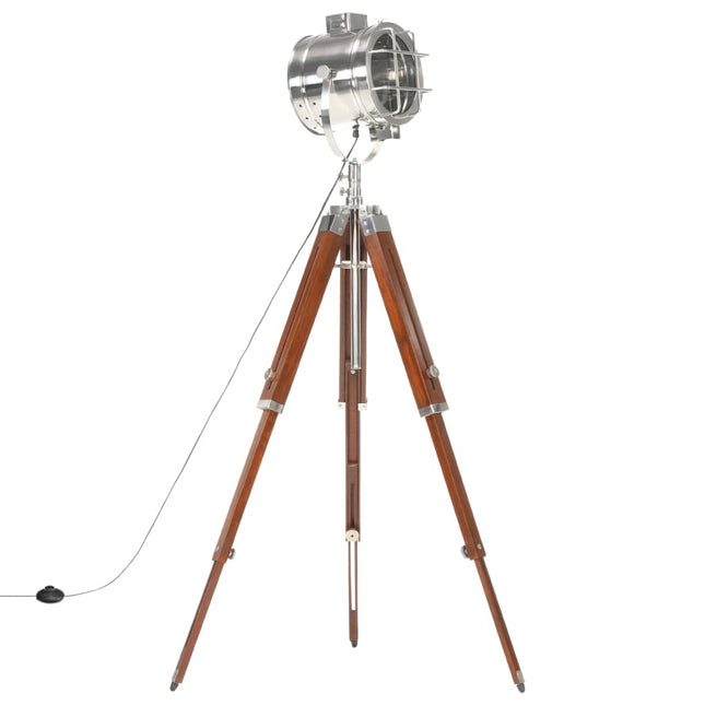 gulvlampe med trefod 165 cm massivt mangotræ