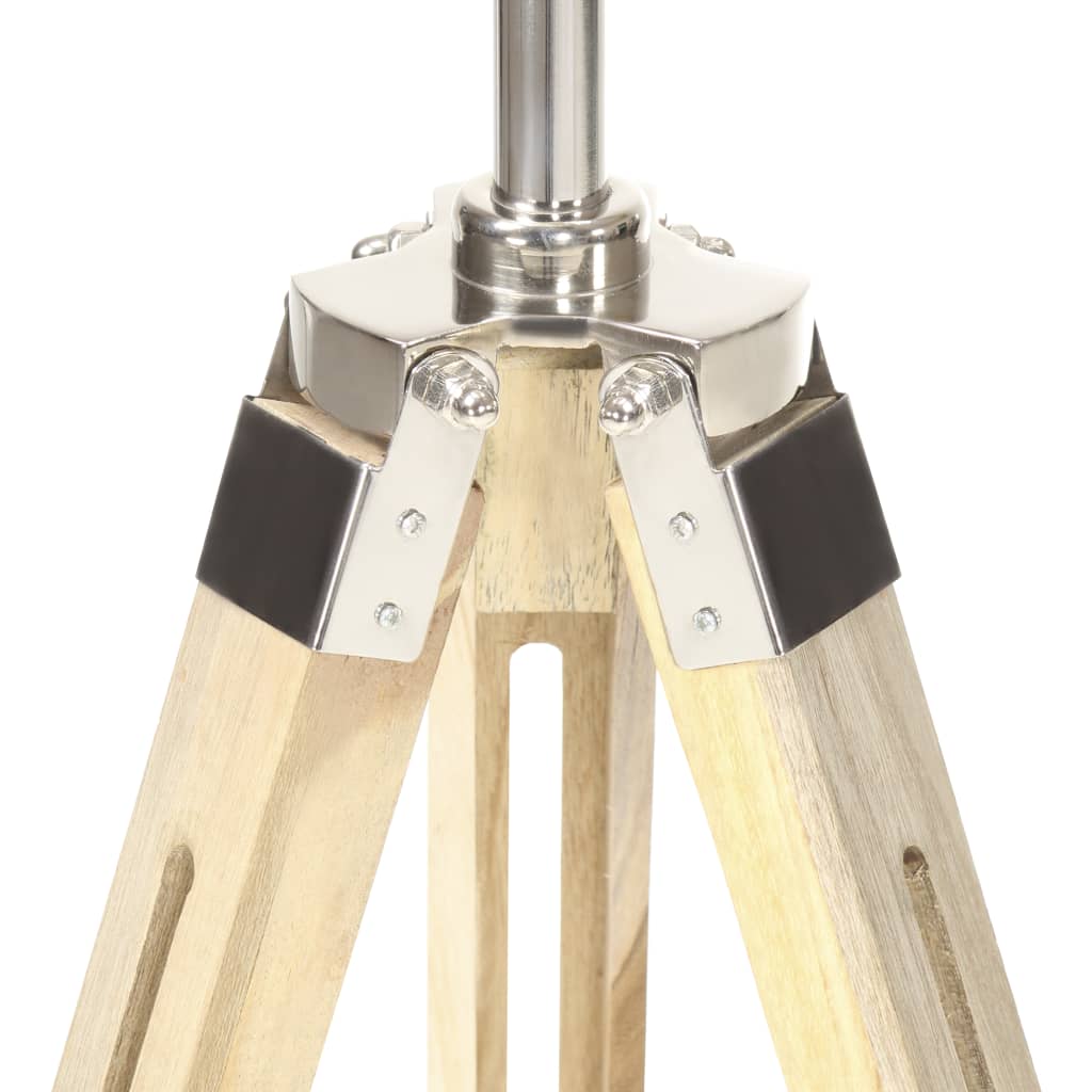 gulvlampe med trefod 140 cm massivt mangotræ