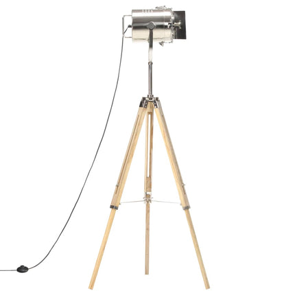 gulvlampe med trefod 140 cm massivt mangotræ