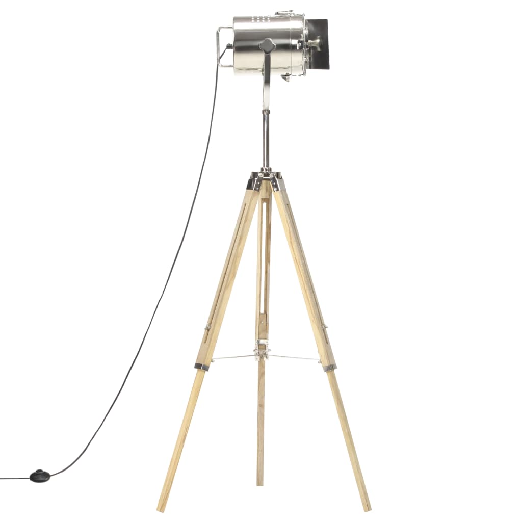 gulvlampe med trefod 140 cm massivt mangotræ