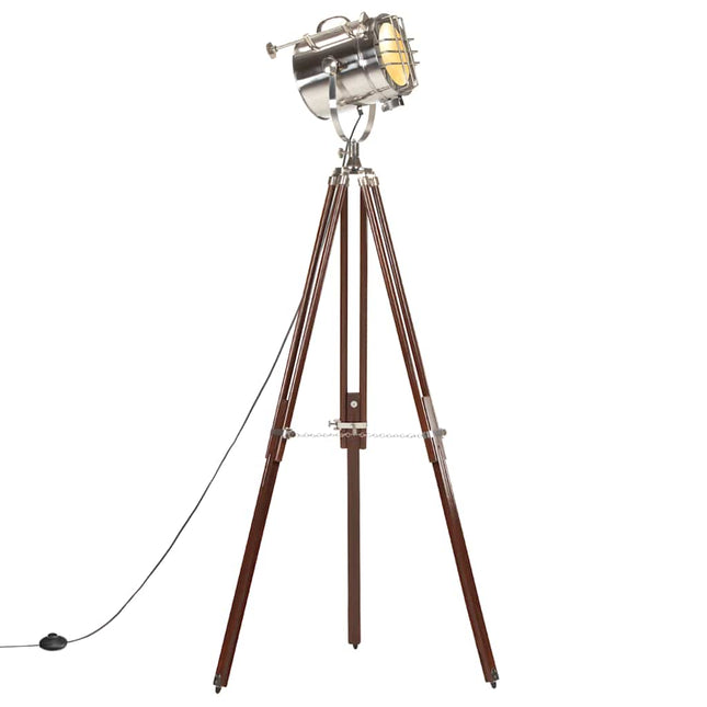gulvlampe med trefod 180 cm massivt mangotræ