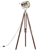 gulvlampe med trefod 180 cm massivt mangotræ