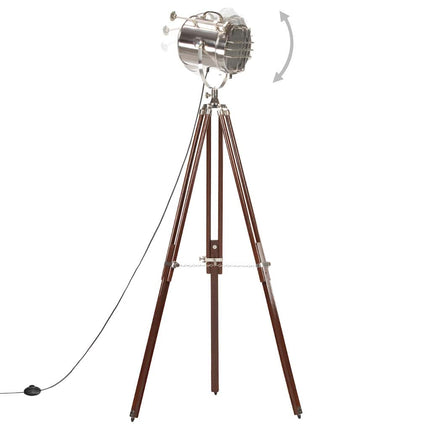 gulvlampe med trefod 180 cm massivt mangotræ