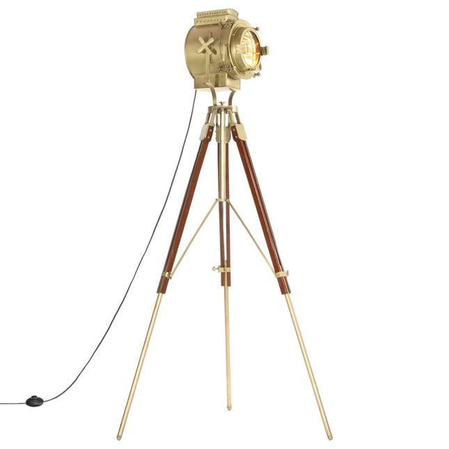 gulvlampe med trefod 193 cm massivt mangotræ