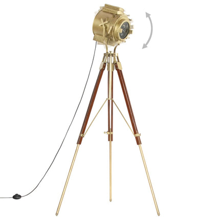 gulvlampe med trefod 193 cm massivt mangotræ