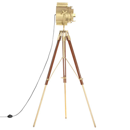 gulvlampe med trefod 193 cm massivt mangotræ