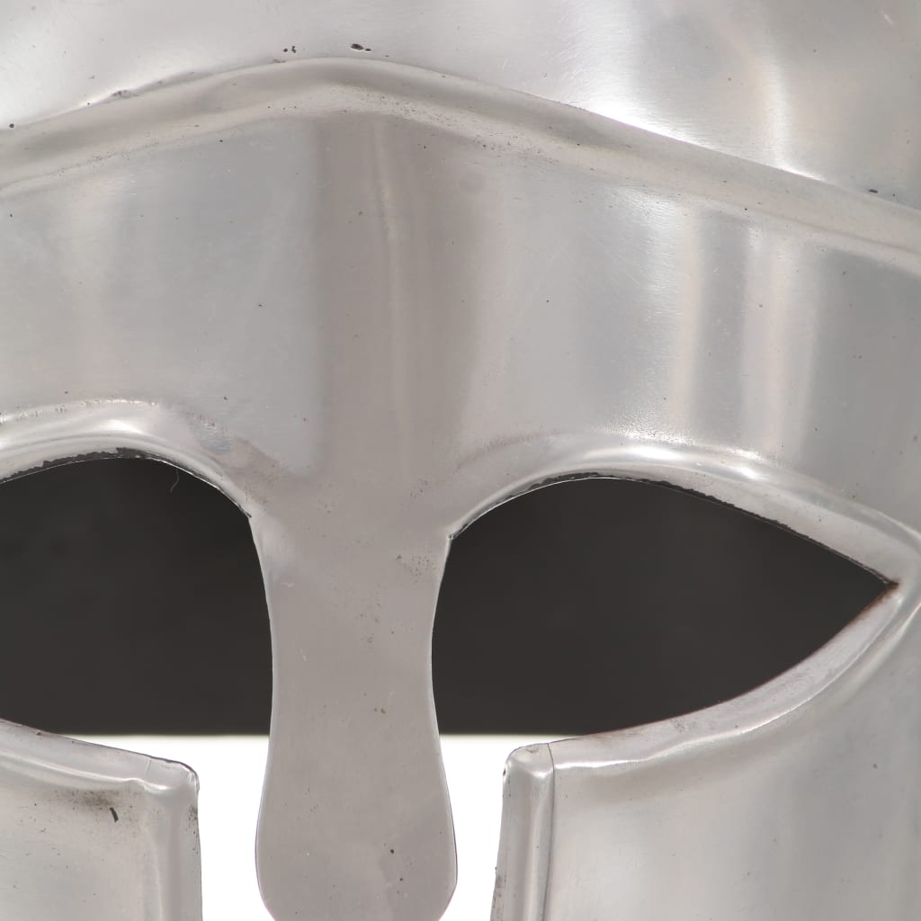 græsk krigshjelm til rollespil antik stål sølvfarvet