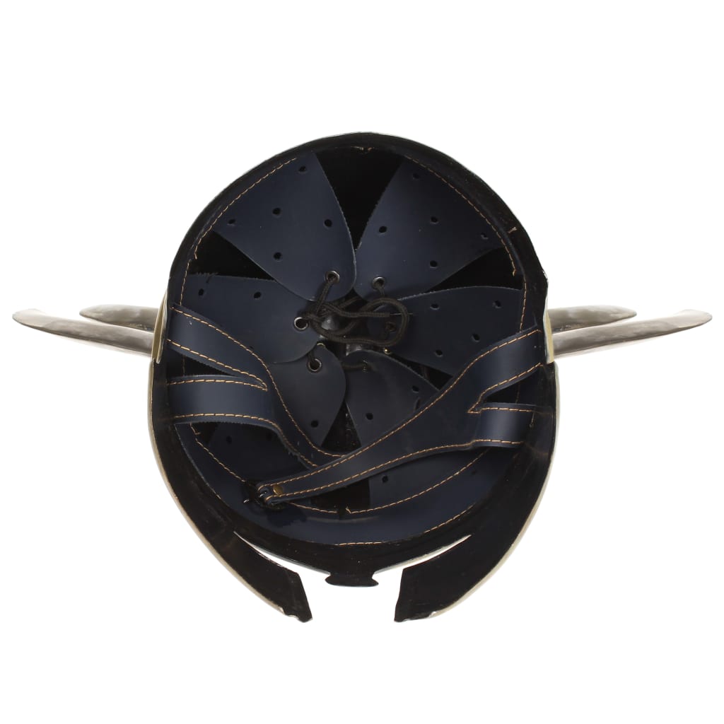 græsk krigshjelm til rollespil antik stål messingfarvet