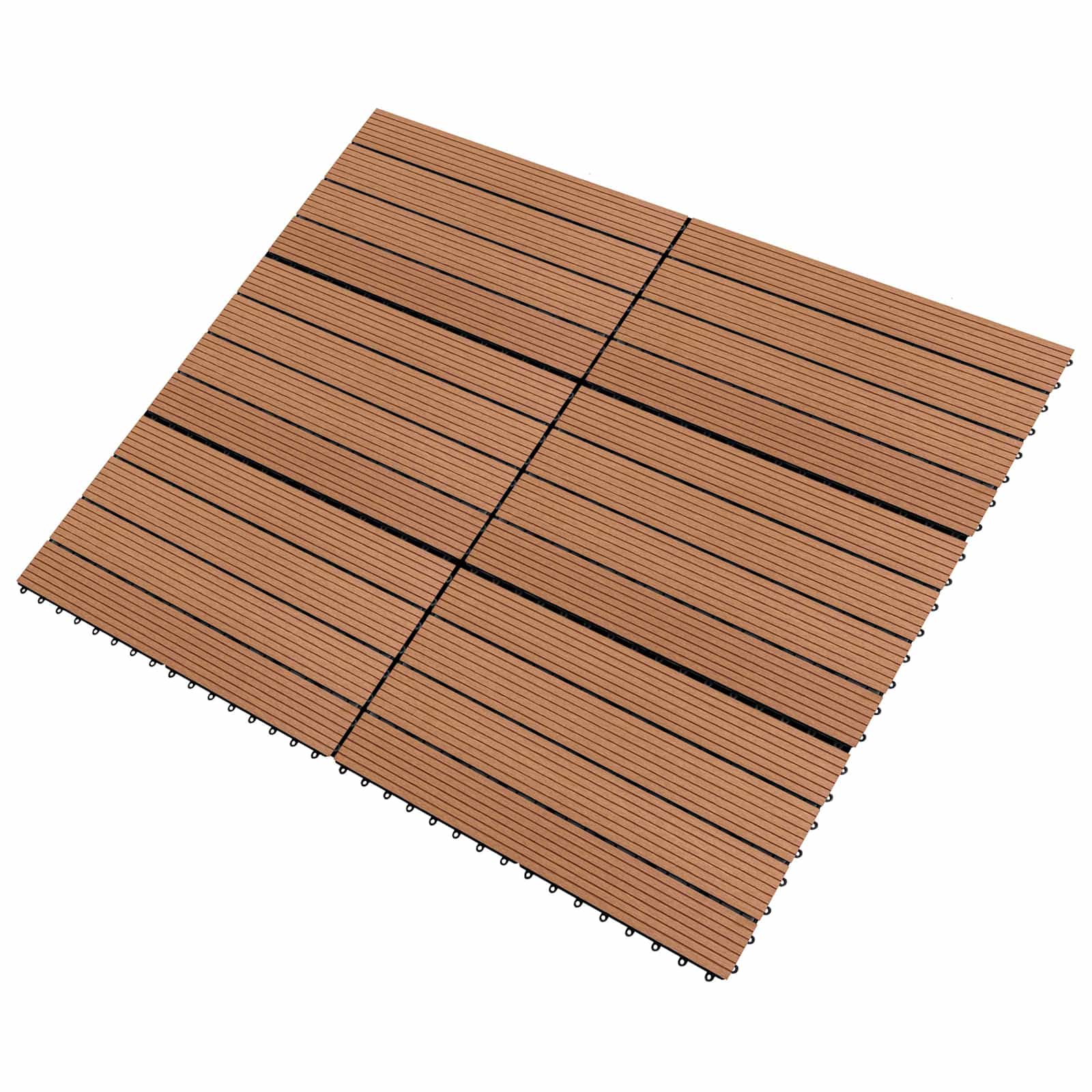 Terrasse Flise 6 pcs Brun 60 x 30 cm WPC