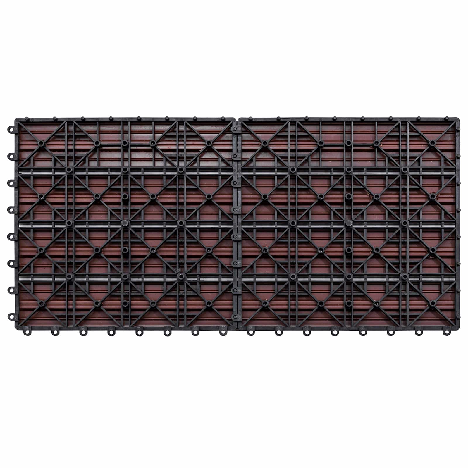 Terrasse Flise 6 pcs Brun 60 x 30 cm WPC