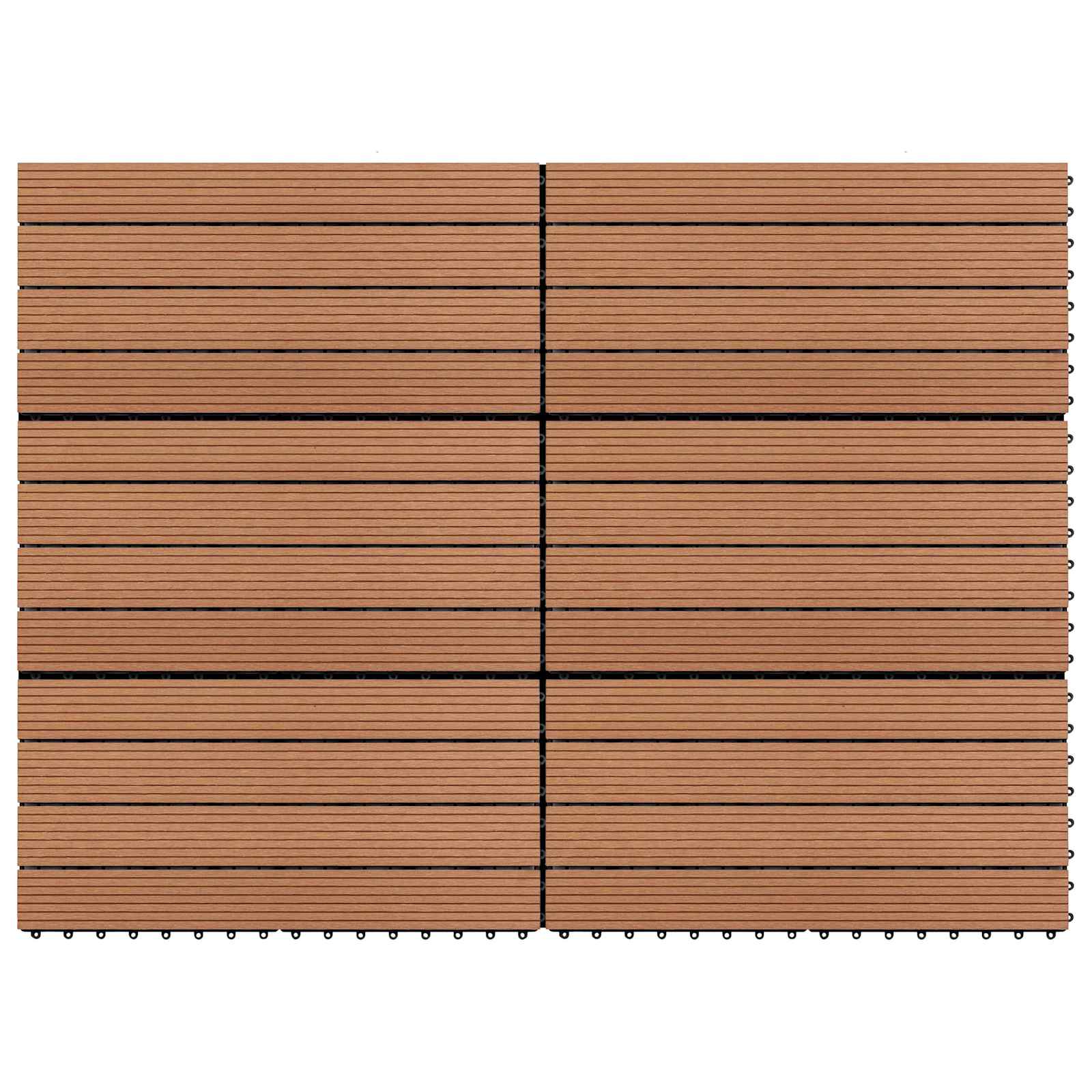 Terrasse Flise 6 pcs Brun 60 x 30 cm WPC