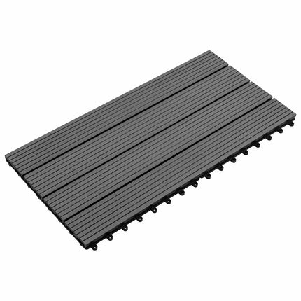 Terrasse Flise 6 pcs Grå 60 x 30 cm WPC