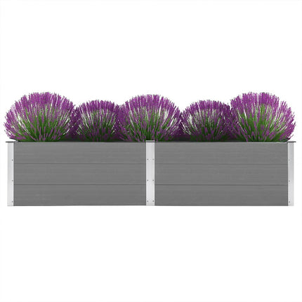 hævet plantekasse 250x50x54 cm WPC grå