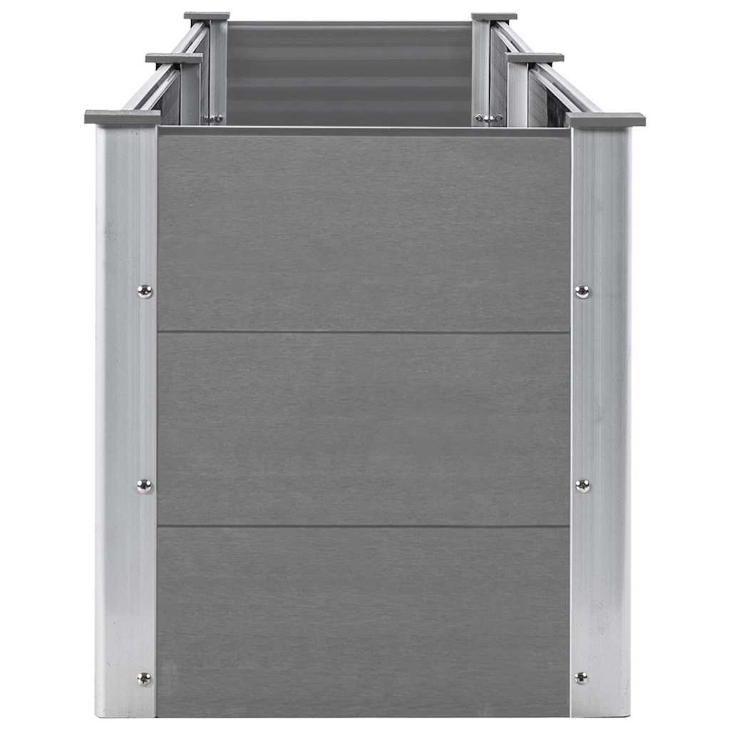 hævet plantekasse 250x50x54 cm WPC grå