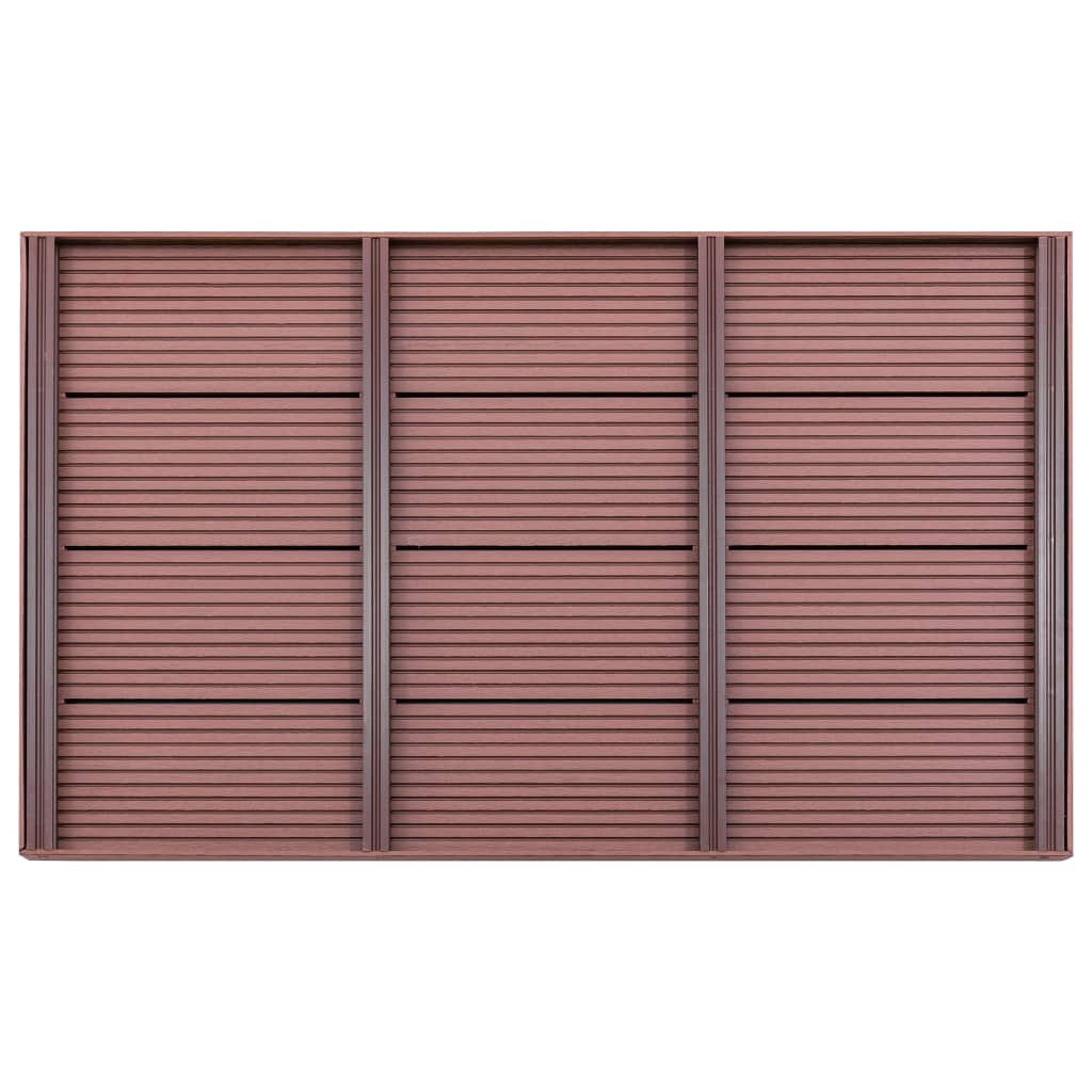 gulvelement til soldrevet bruser 101 x 63 x 5,5 cm WPC brun