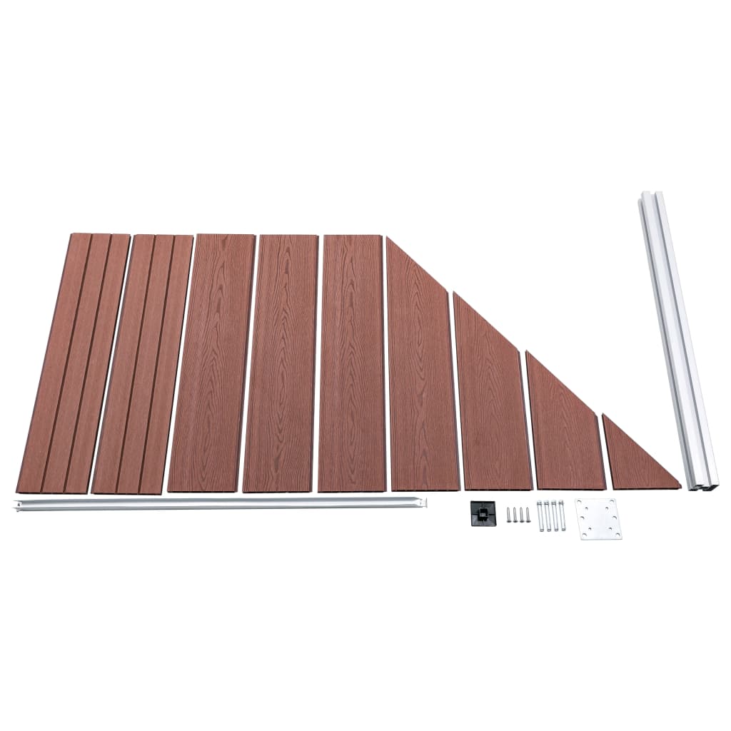 hegnspanel 95x(105-180) cm WPC brun