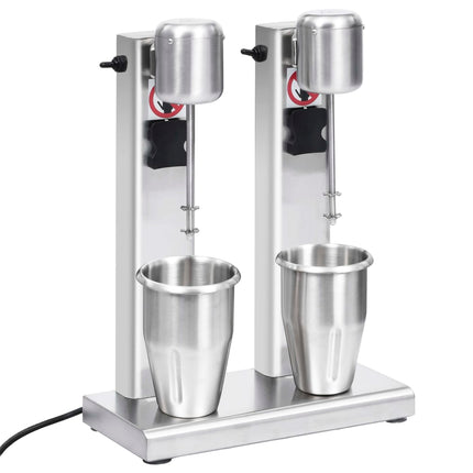 milkshakemaskine med 2 kopper 2 l rustfrit stål