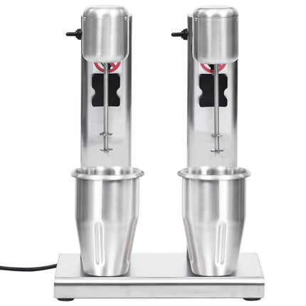 milkshakemaskine med 2 kopper 2 l rustfrit stål
