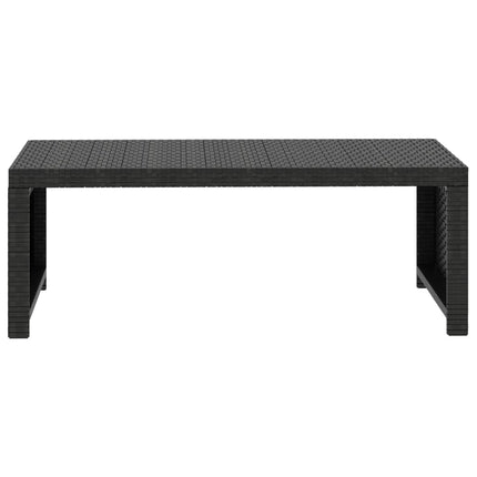 haveloungesæt 5 dele med hynder polyrattan sort