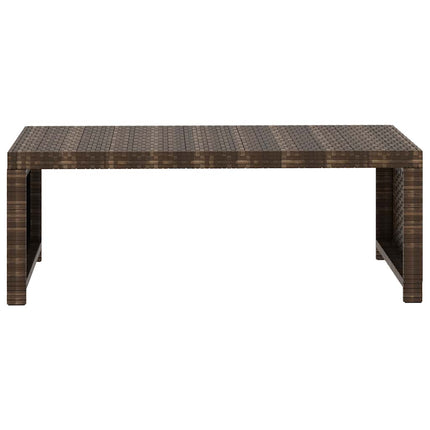haveloungesæt 5 dele med hynder polyrattan brun