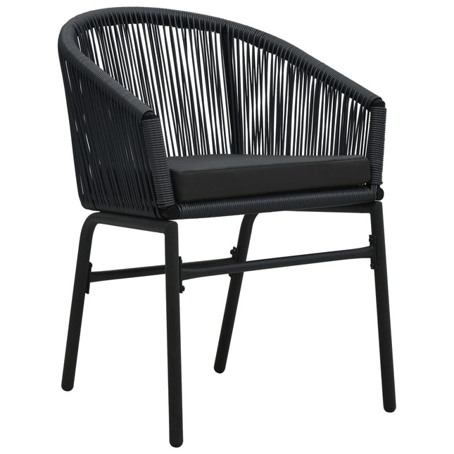 havestole 2 stk. PVC rattan sort