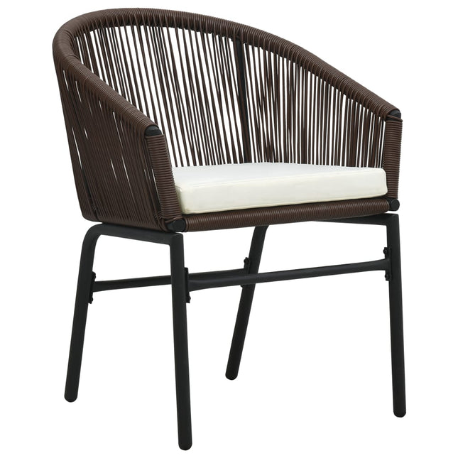 havestole 2 stk. PVC rattan brun