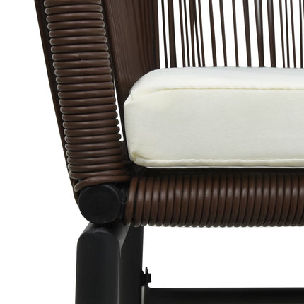 havestole 2 stk. PVC rattan brun