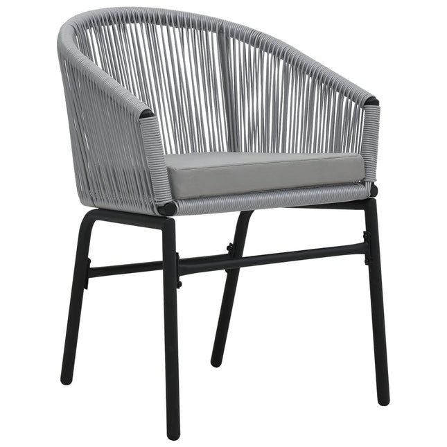 havestole 2 stk. PVC rattan antracitgrå