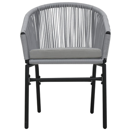 havestole 2 stk. PVC rattan antracitgrå