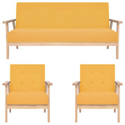 sofasæt i 3 dele stof gul