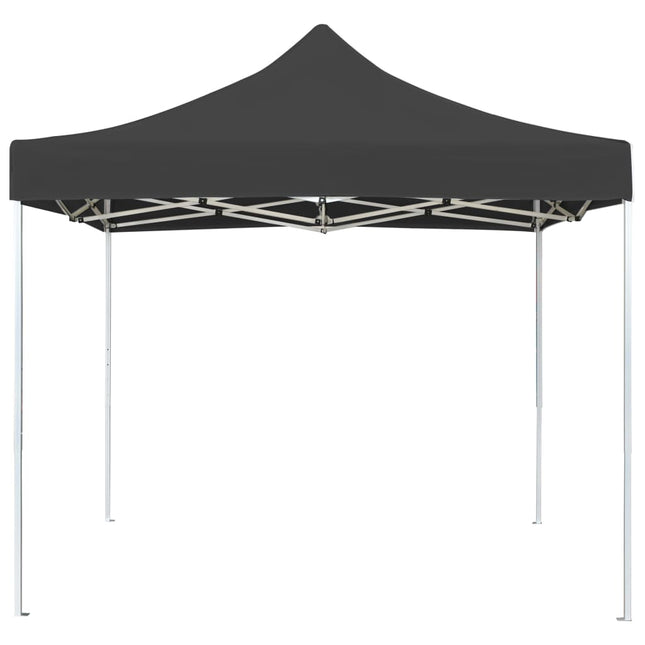 foldbart festtelt aluminium 2 x 2 m antracitgrå