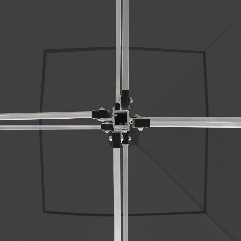 foldbart festtelt aluminium 2 x 2 m antracitgrå