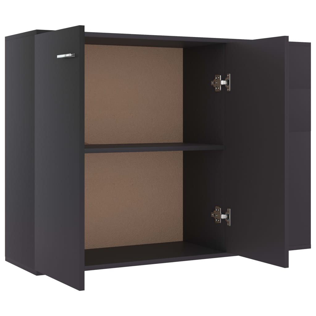 skænk 105x30x75 cm konstrueret træ grå