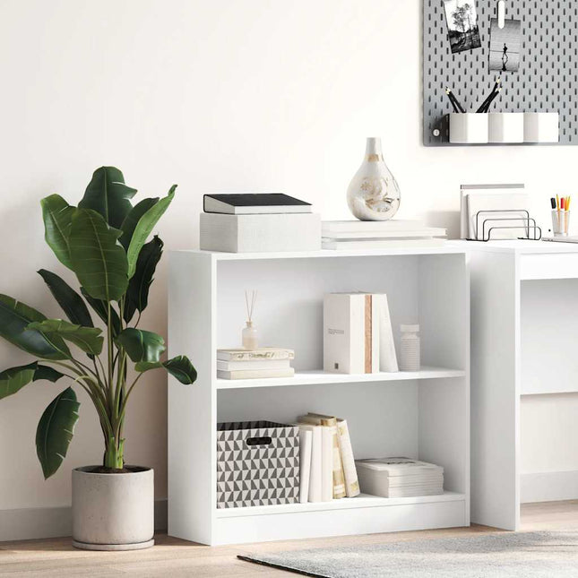 bogreol 80x24x75 cm konstrueret træ hvid