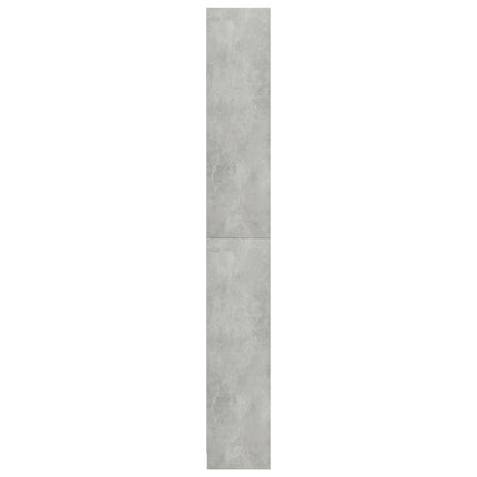 bogreol med 5 hylder 80x24x175 cm konstrueret træ betongrå