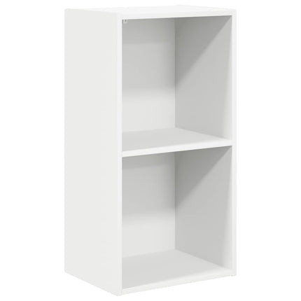 bogreol med 2 hylder 40x30x76,5 cm konstrueret træ hvid