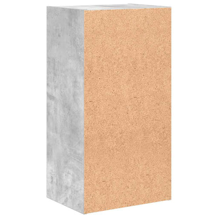 bogreol med 2 hylder 40x30x76,5 cm konstrueret træ betongrå