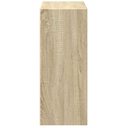 bogreol med 2 hylder 60x30x76,5 cm konstrueret træ sonoma-eg