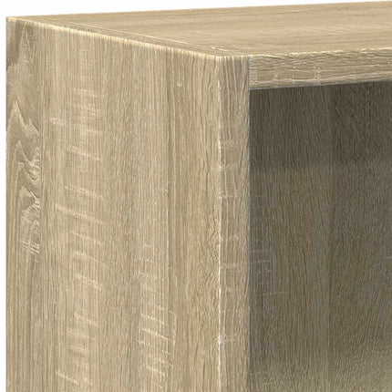 bogreol med 2 hylder 60x30x76,5 cm konstrueret træ sonoma-eg